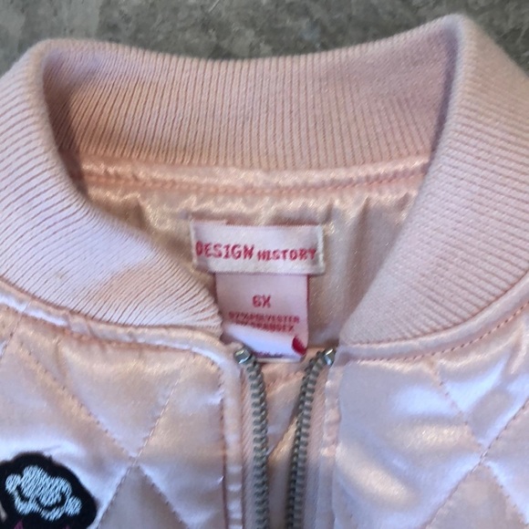 Design History Girls Pink Bomber Size 6X - Picture 4 of 5